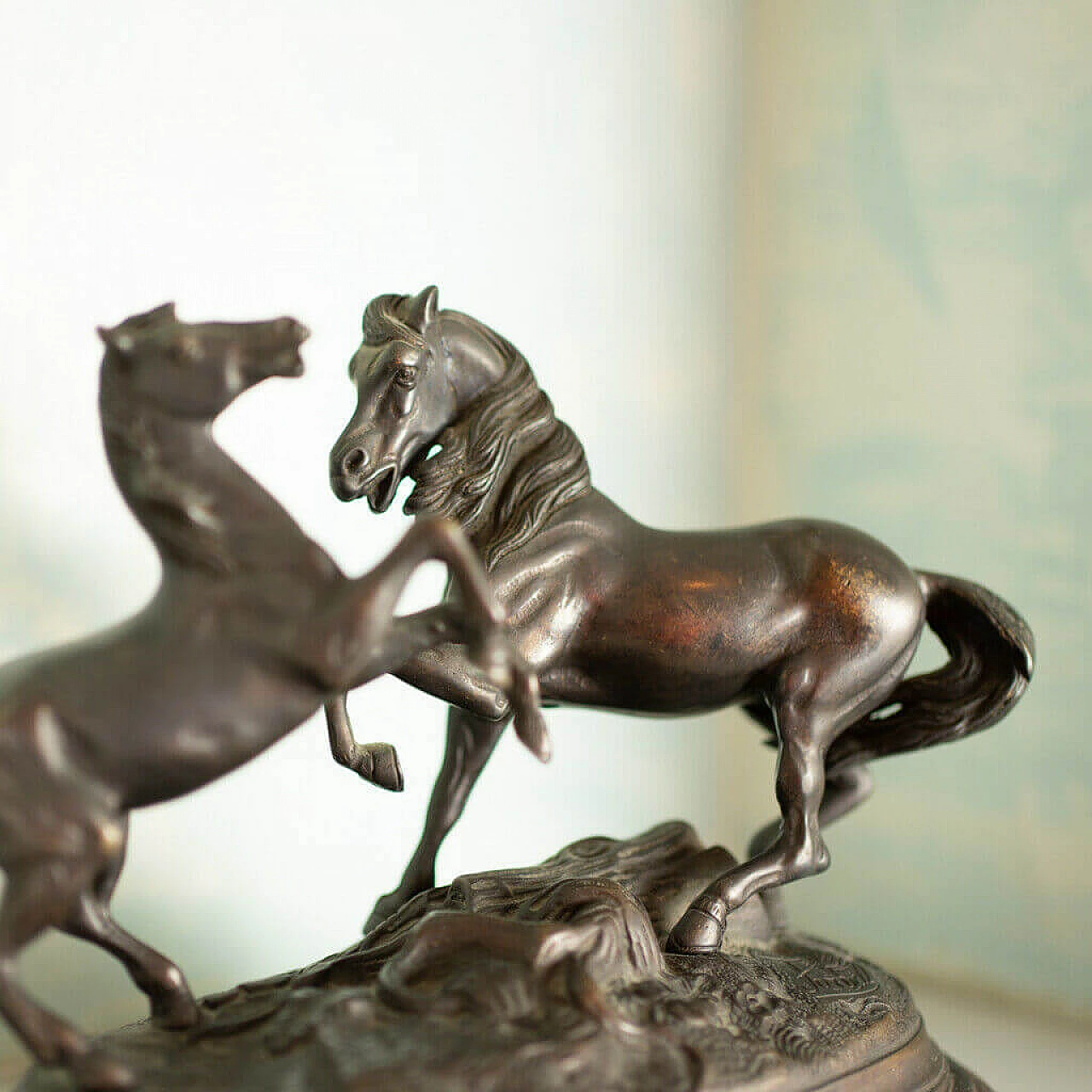 Bronze statue of rampant horses, 19th century 1197802