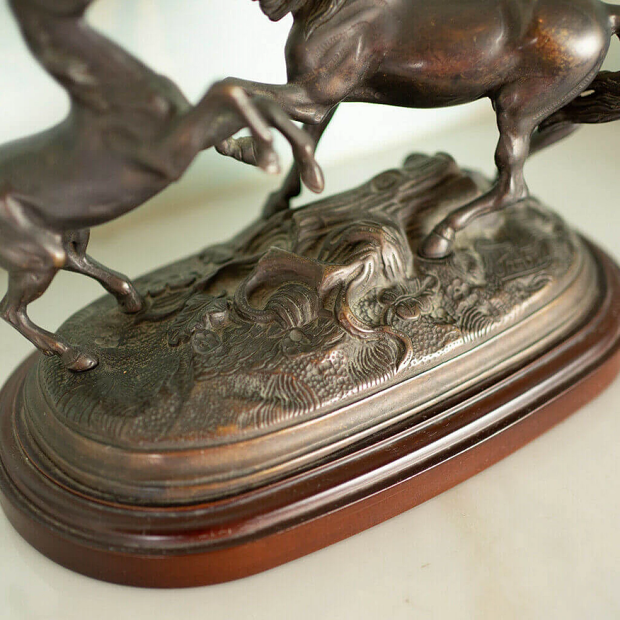Bronze statue of rampant horses, 19th century 1197804