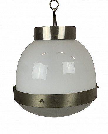 ARTEMIDE SERGIO MAZZA Delta Grande BIG LAMPADARIO VETRO GLASS VINTAGE LAMP 1960 