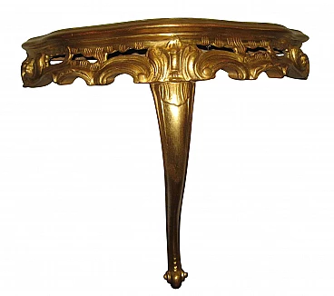 Gilded console baroque style, 50s