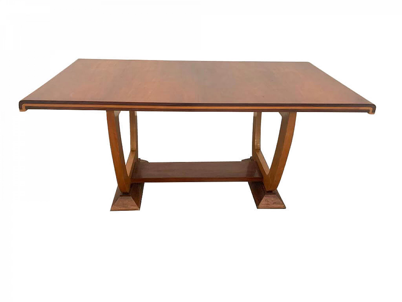 Dining table in elm and maple, 40s 1197867