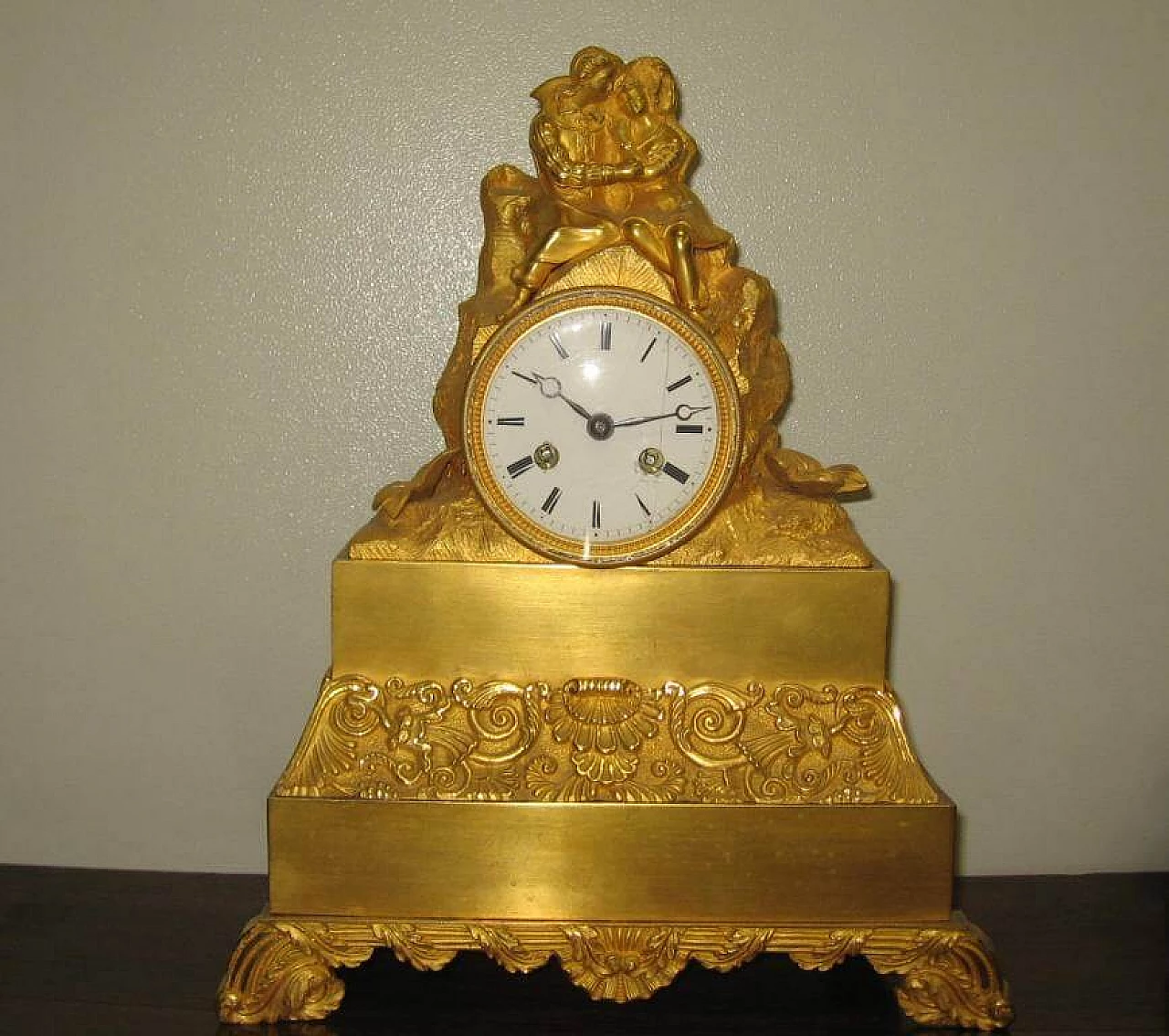 French mercury gilt bronze table clock, mid 19th century 1197906
