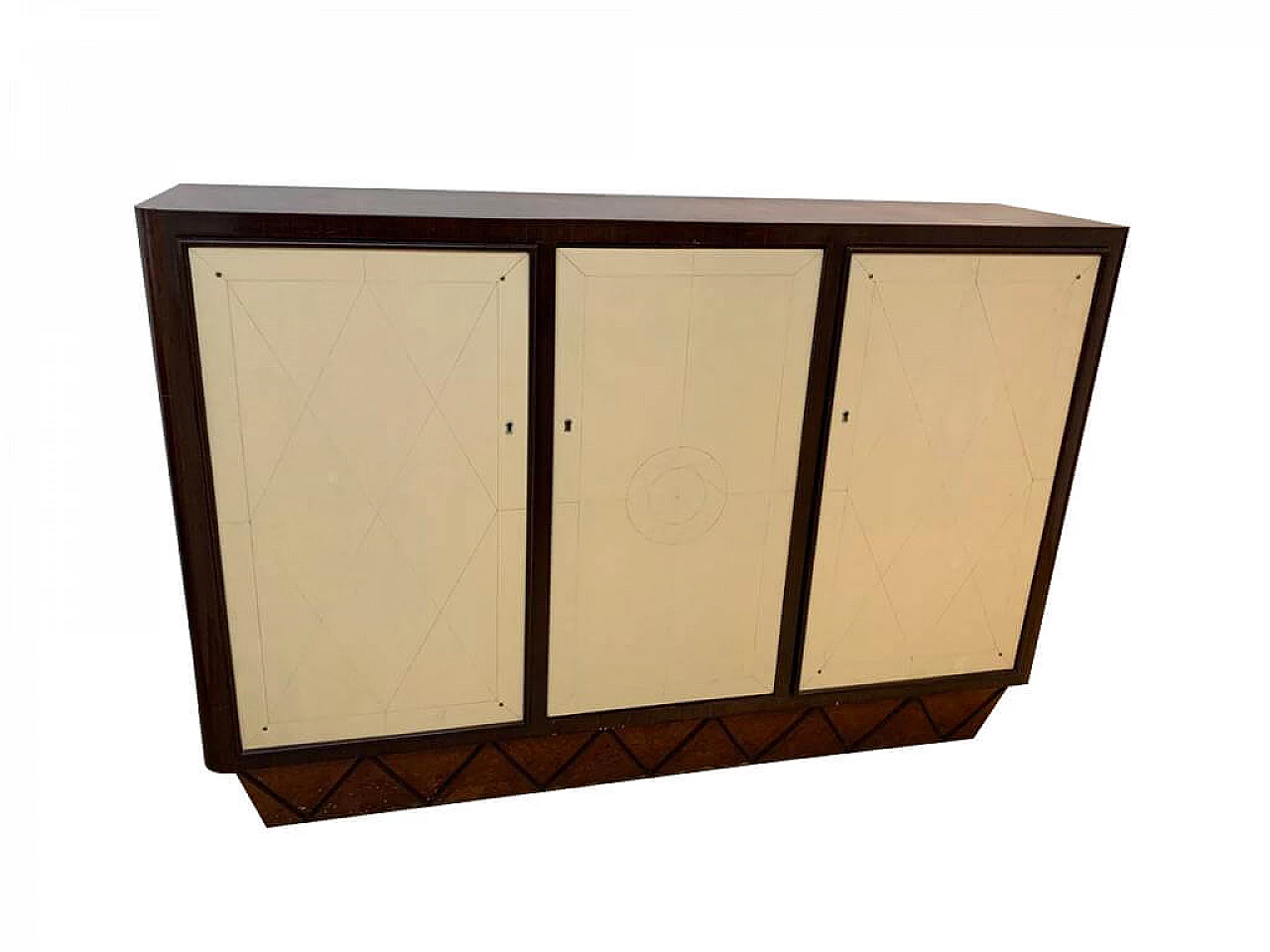 Rosewood sideboard with parchment bar corner 1198061