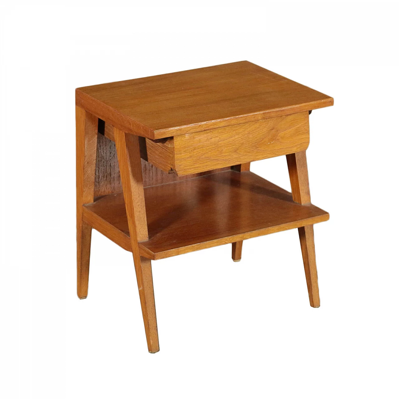 Bedside table with drawer in oak veneer, 50s 1198144