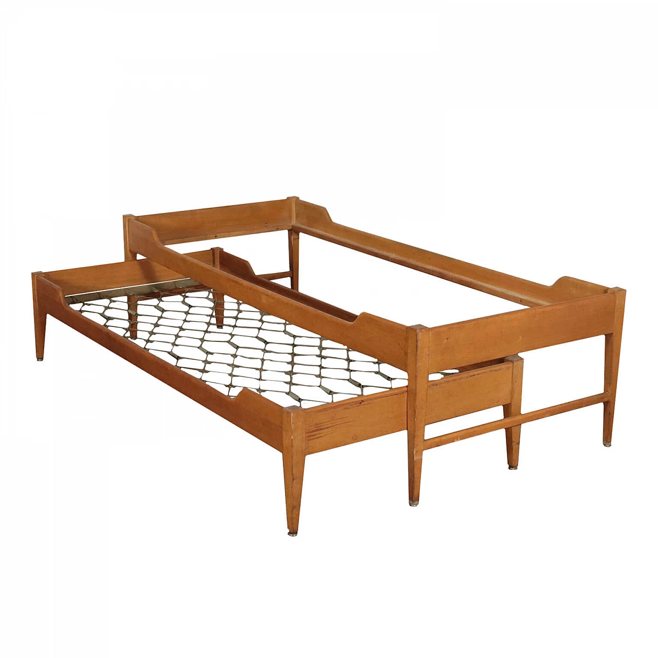 Pair of foldaway beds in beechwood, 50s 1198194