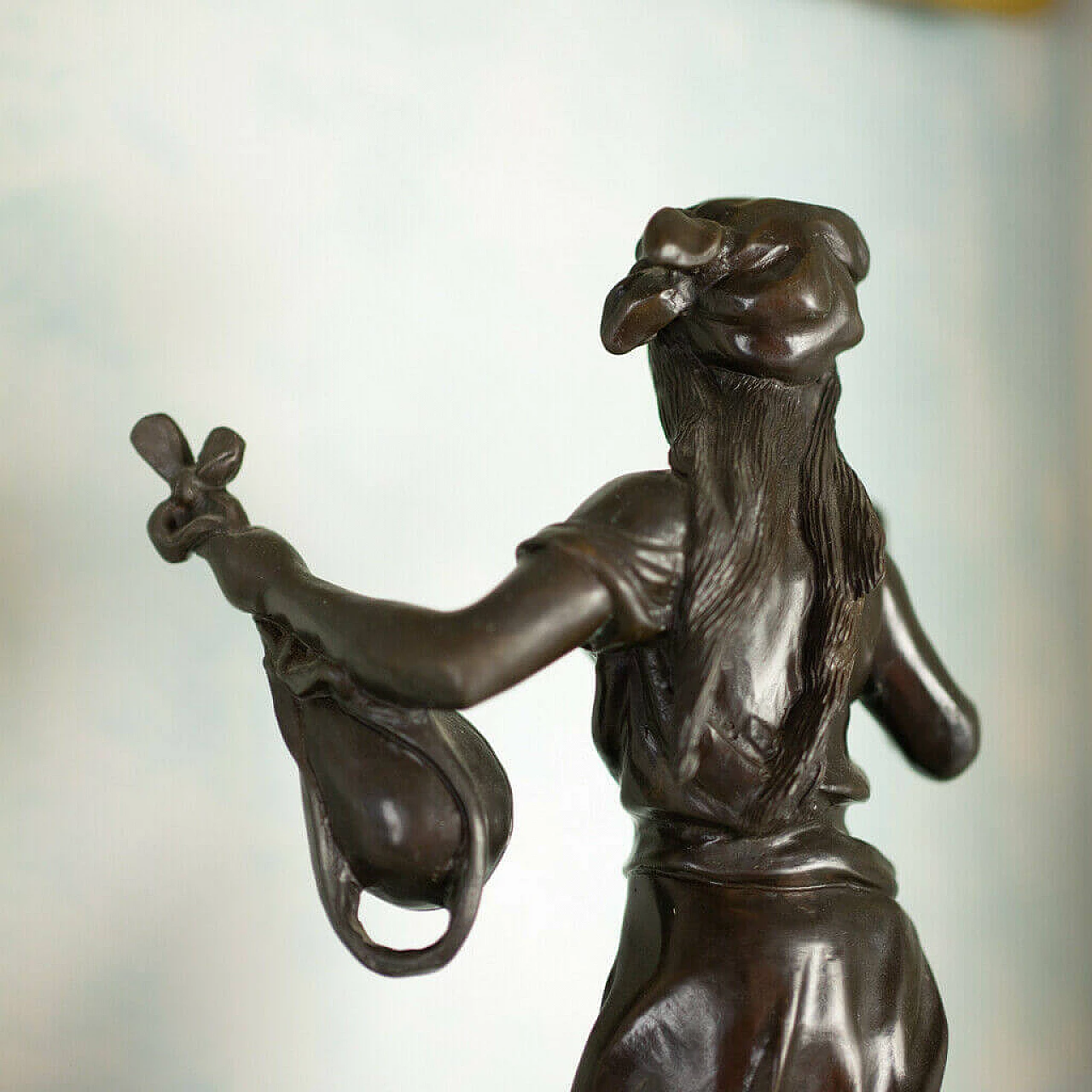 Statua in bronzo di fioraia, '800 1198389