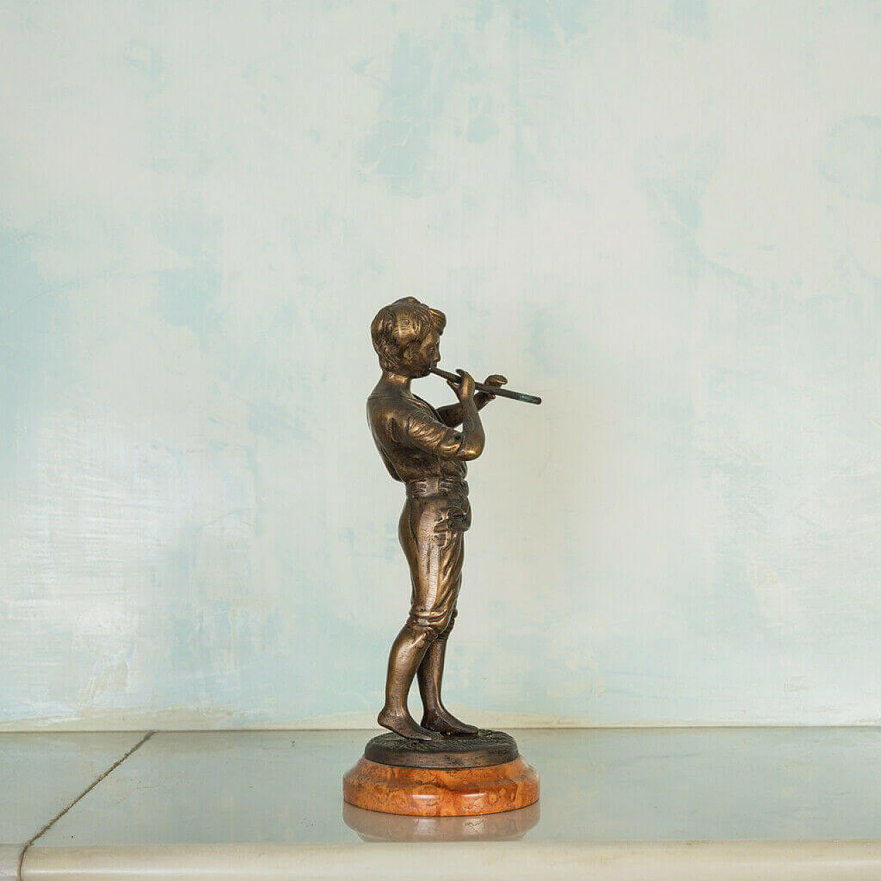 Pair of bronze statues of musicians, end of '800 1198417