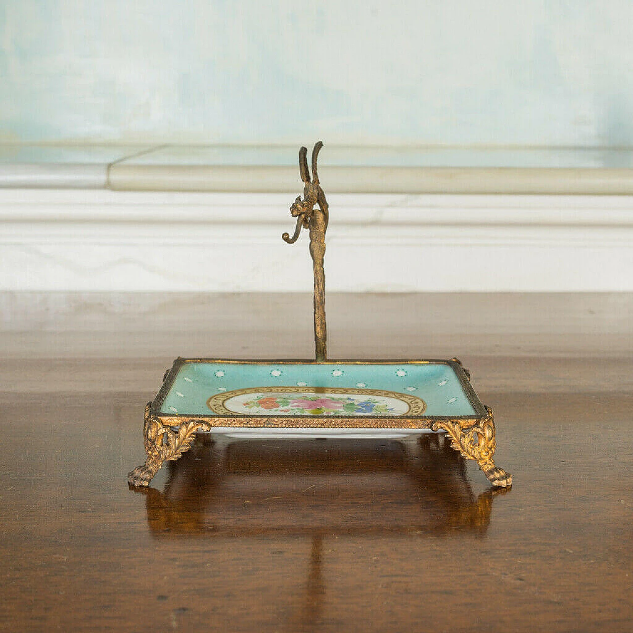 Inkwell and card holder in porcelain and gilt bronze, 19th century 1198439
