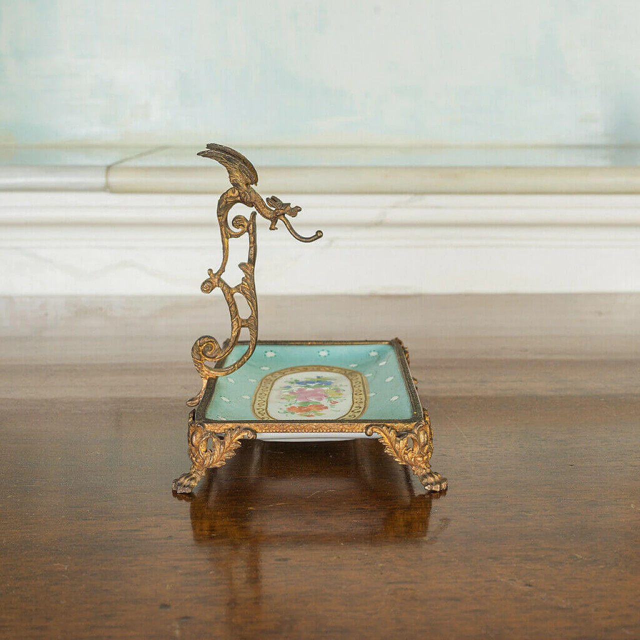 Inkwell and card holder in porcelain and gilt bronze, 19th century 1198440