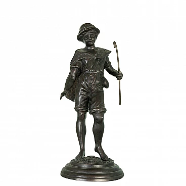 Bronze statue of fisherman, 10s