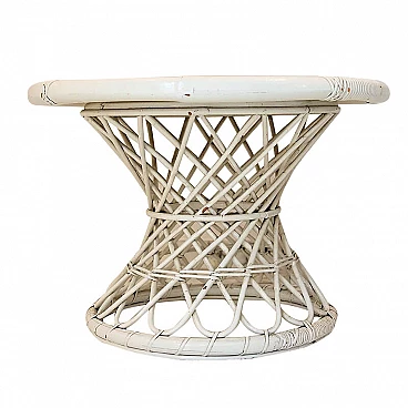 Tavolino in vimini, anni ‘80