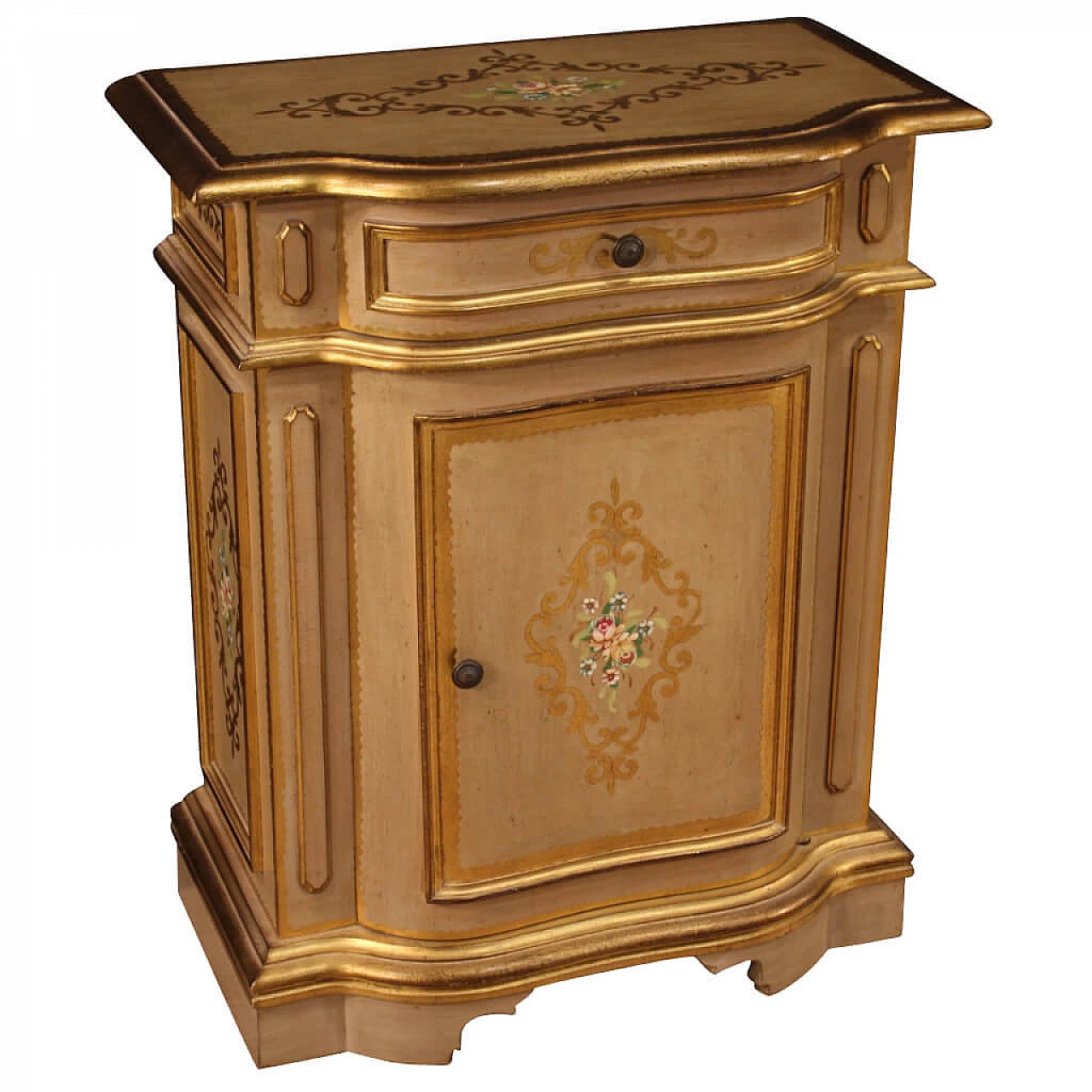 Credenza laccata e dipinta del XX secolo, anni '60 1198630