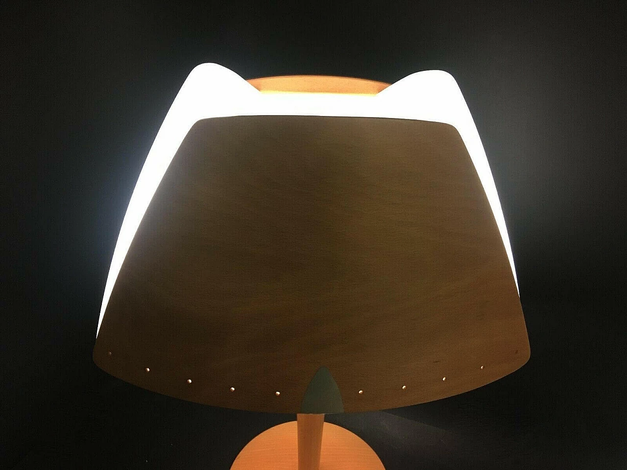 Wooden table lamp by Lucid, 90s 1198675