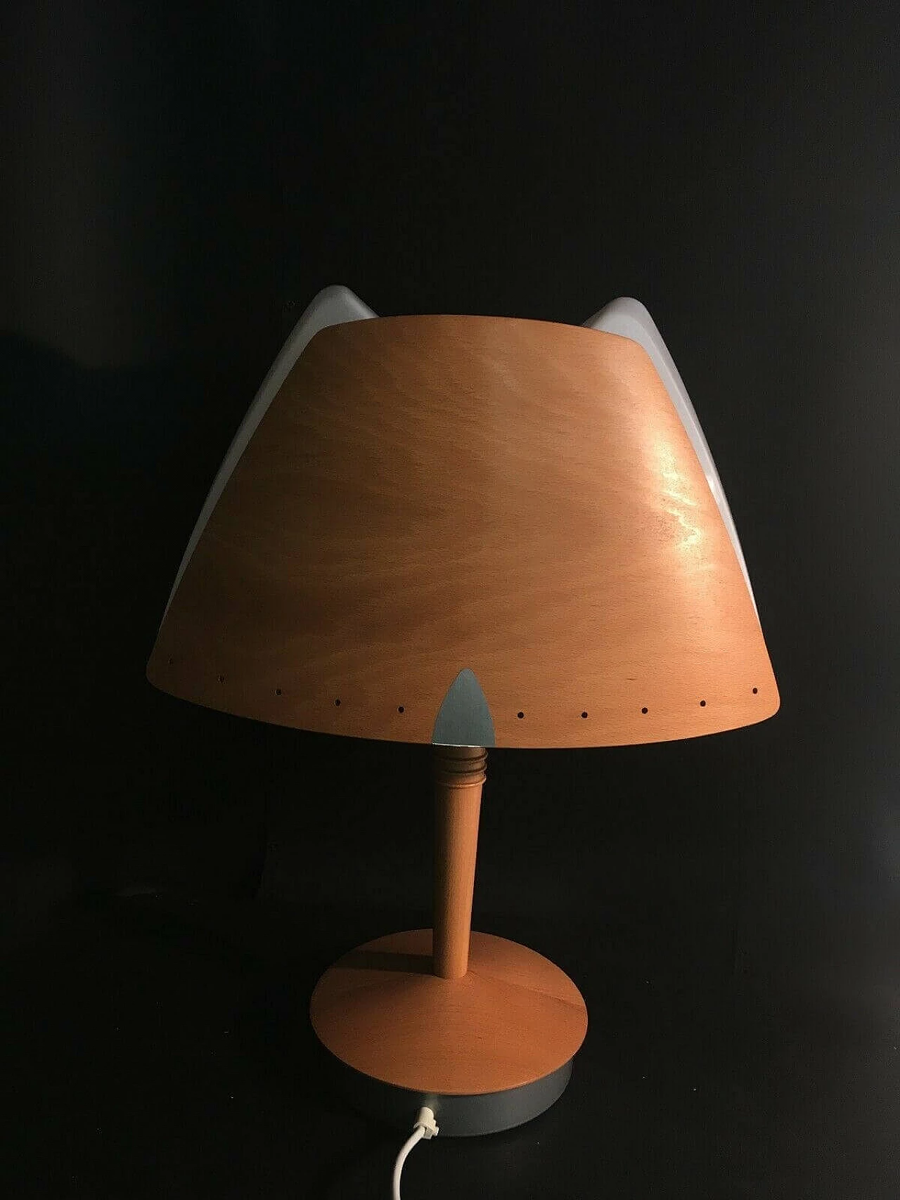 Wooden table lamp by Lucid, 90s 1198676