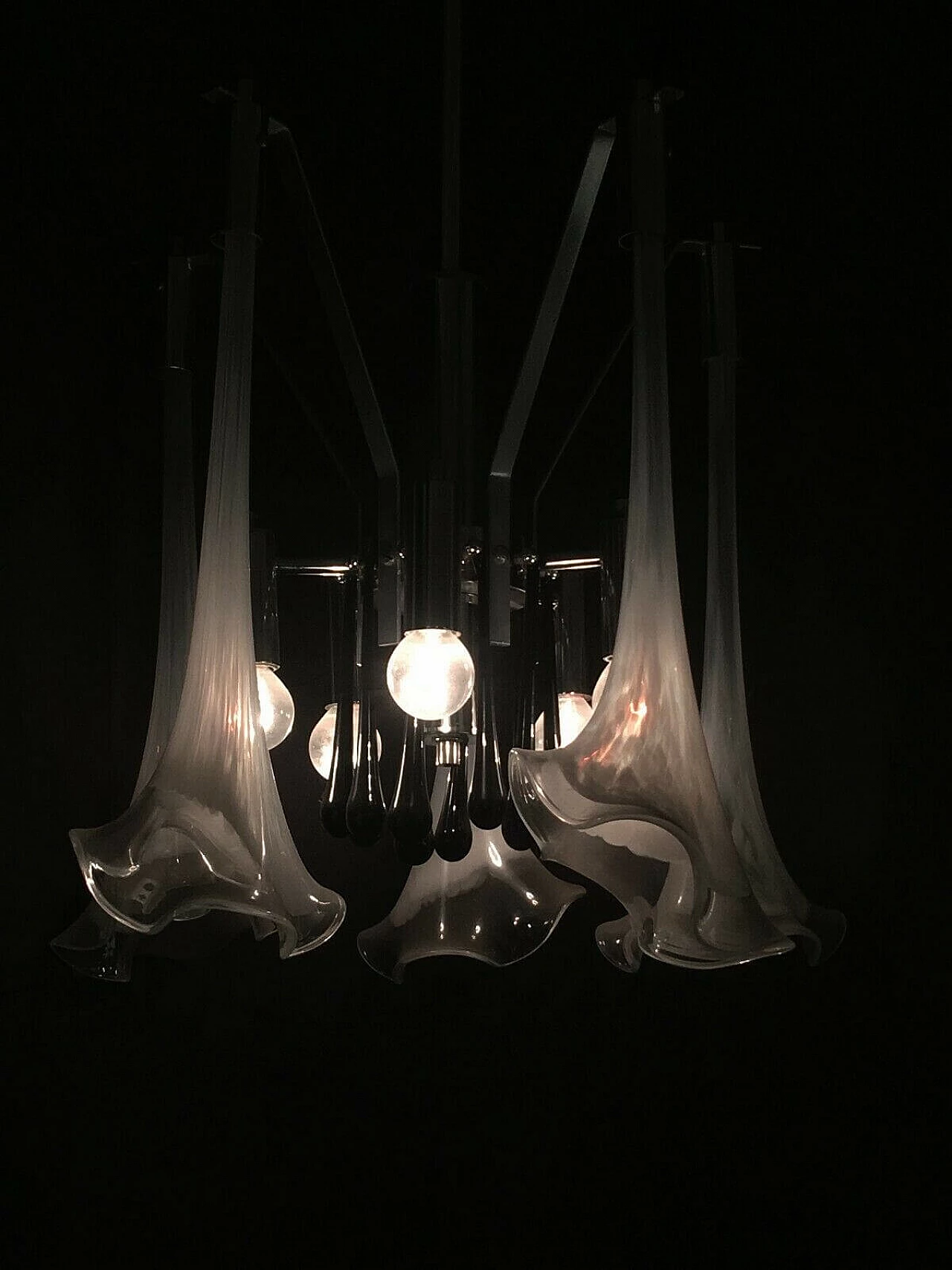 Lampadario in vetro di Murano di La Murrina, anni '80 1198731