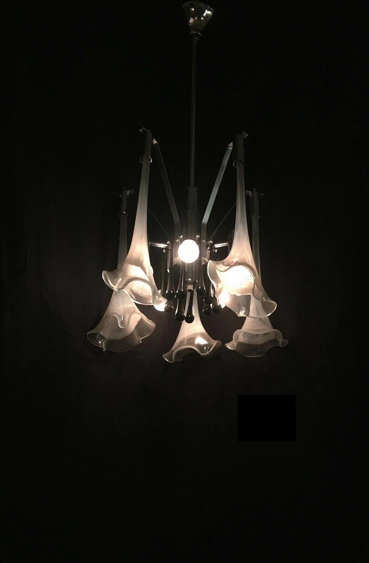 Lampadario in vetro di Murano di La Murrina, anni '80 1198736