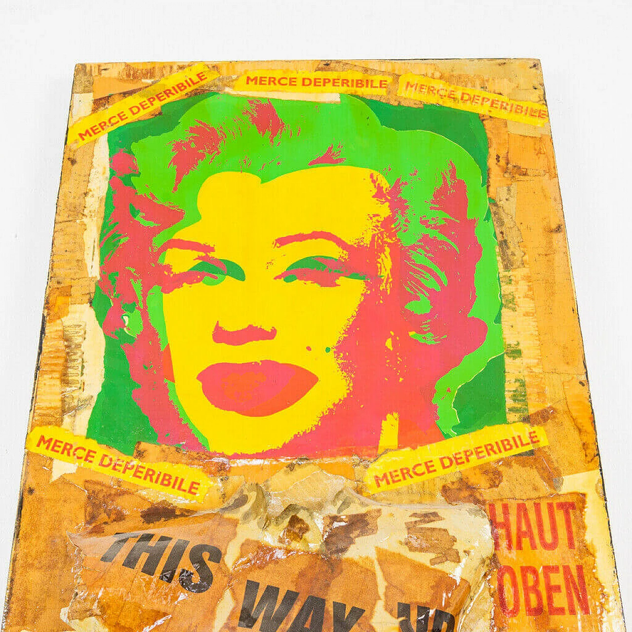 Mixed media painting on wood in pop-art style by Giuseppe De Simone, 2009 1198915