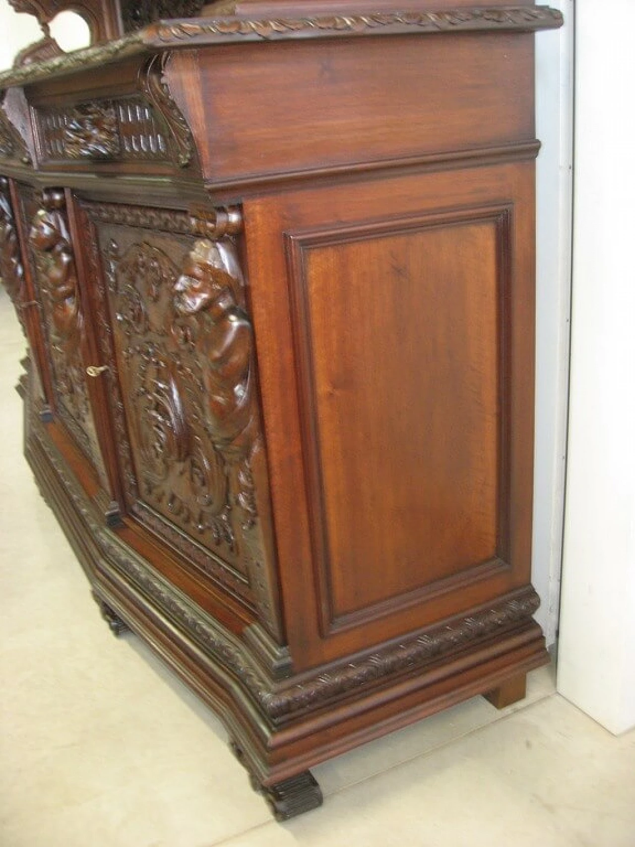 Renaissance style walnut sideboard, early '900 1198973