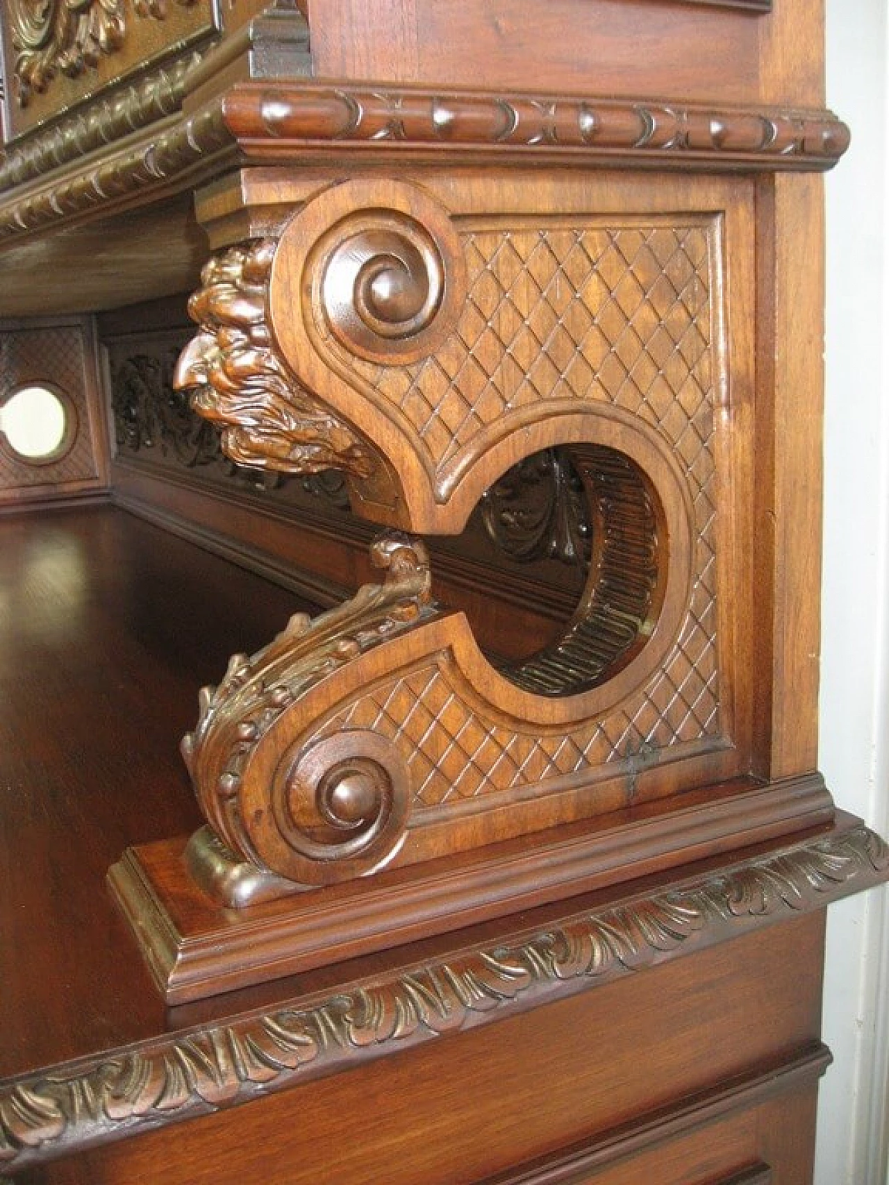 Renaissance style walnut sideboard, early '900 1198976