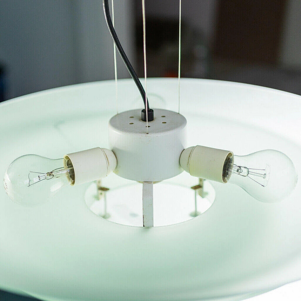 Opaline glass chandelier with 3-light, 1950s 1199033