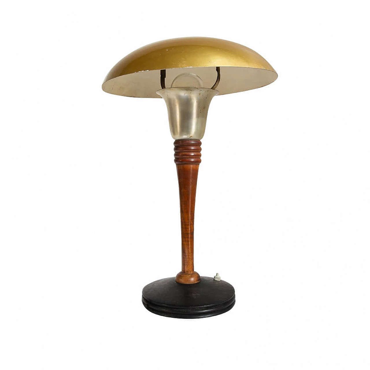 Ministerial lamp in brass and wood, 1950s 1199181