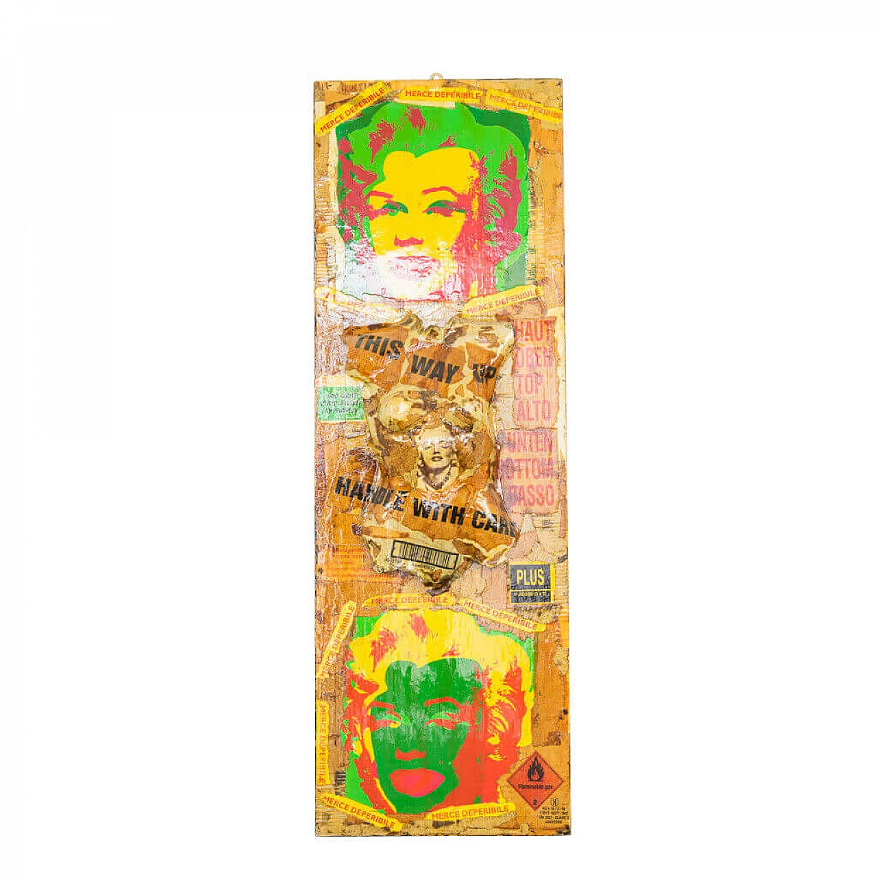Mixed media painting on wood in pop-art style by Giuseppe De Simone, 2009 1199200