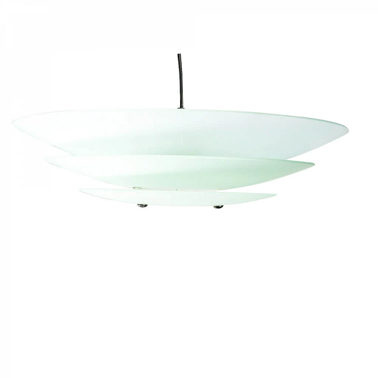 Opaline glass chandelier with 3-light, 1950s 1199209