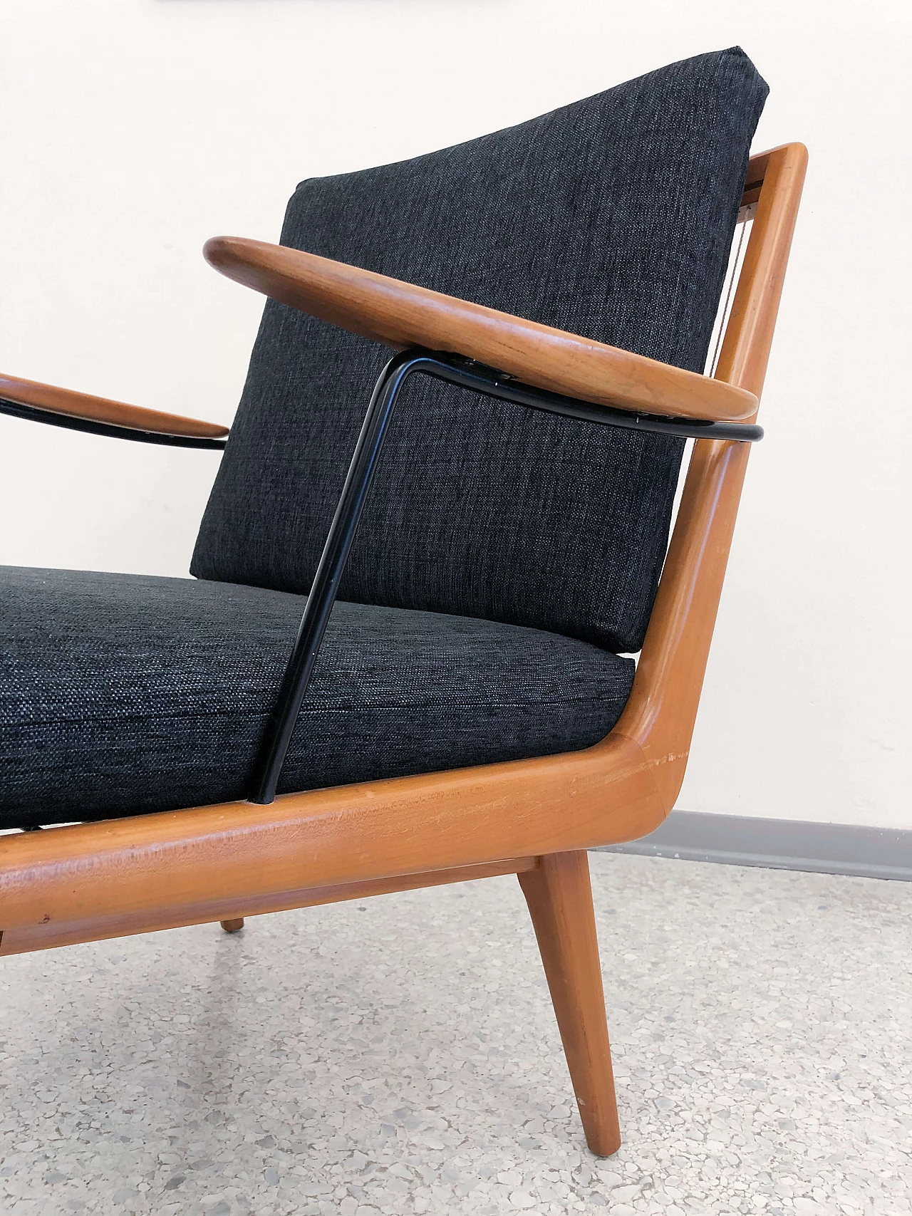 Pair of cherry wood armchairs by Hans Mitzlaff, 50s 1199378