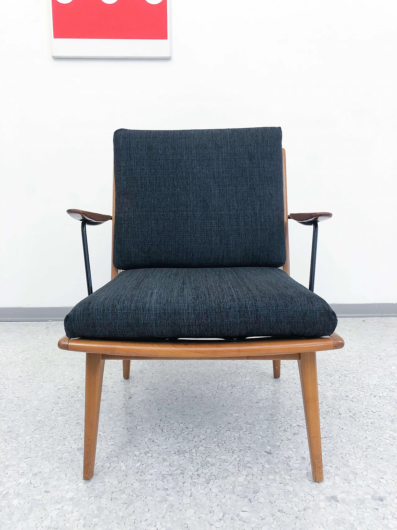 Pair of cherry wood armchairs by Hans Mitzlaff, 50s 1199387