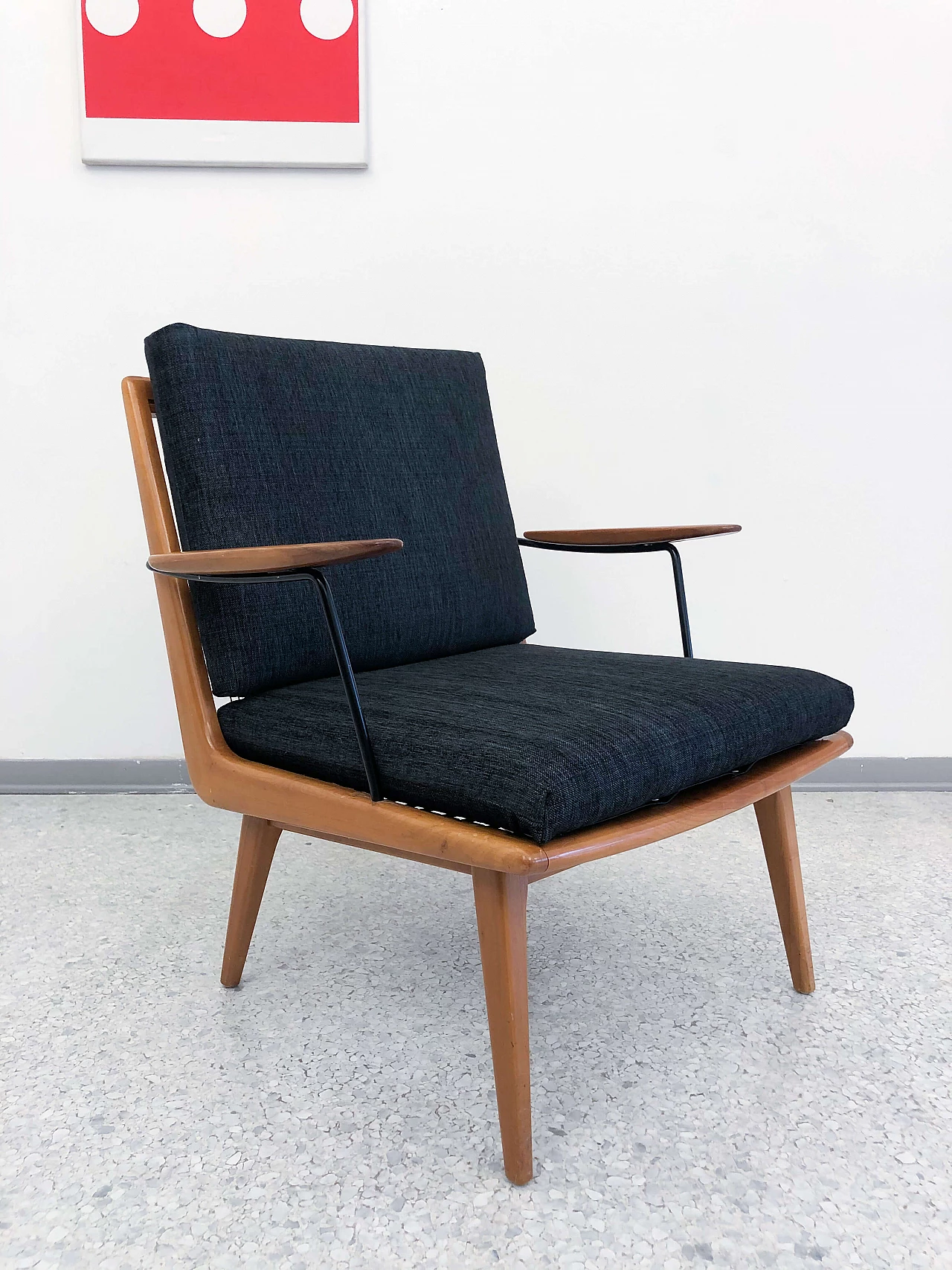 Pair of cherry wood armchairs by Hans Mitzlaff, 50s 1199388