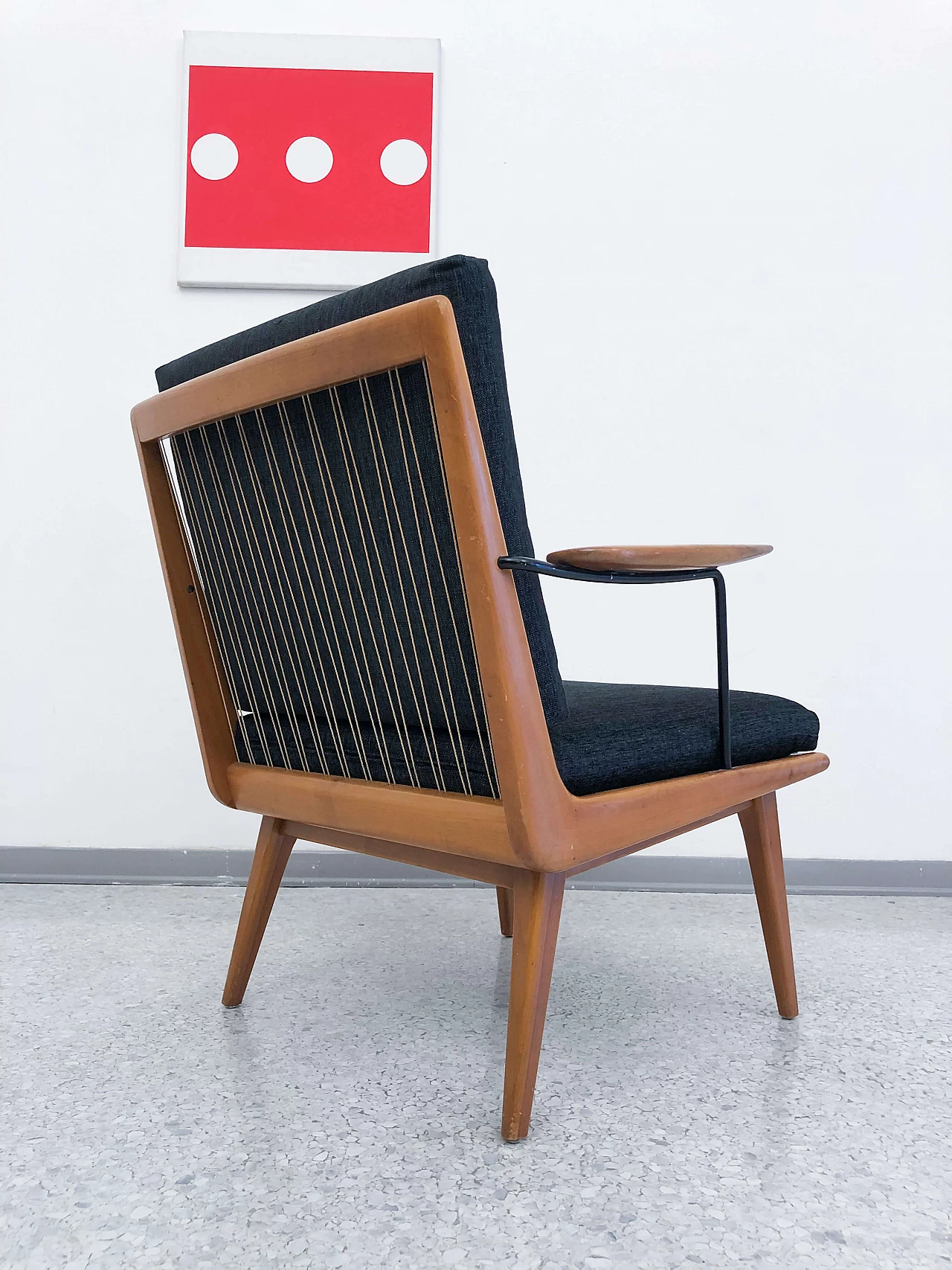 Pair of cherry wood armchairs by Hans Mitzlaff, 50s 1199389
