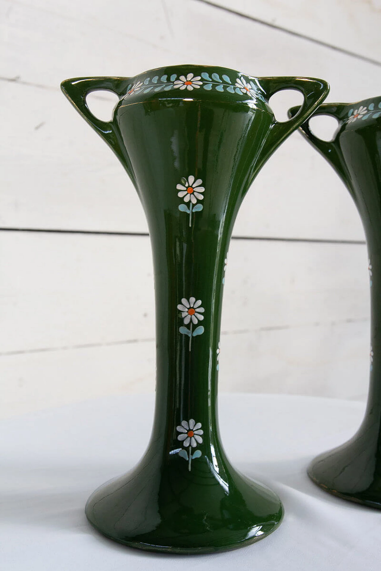 Coppia vasi in Barboutine Art Nouveau, inizio '900 1199483