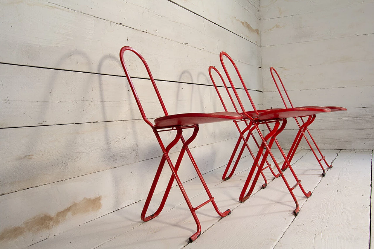 4 Folding chairs Dafne by Gastone Rinaldi for Thema, 70s 1199503