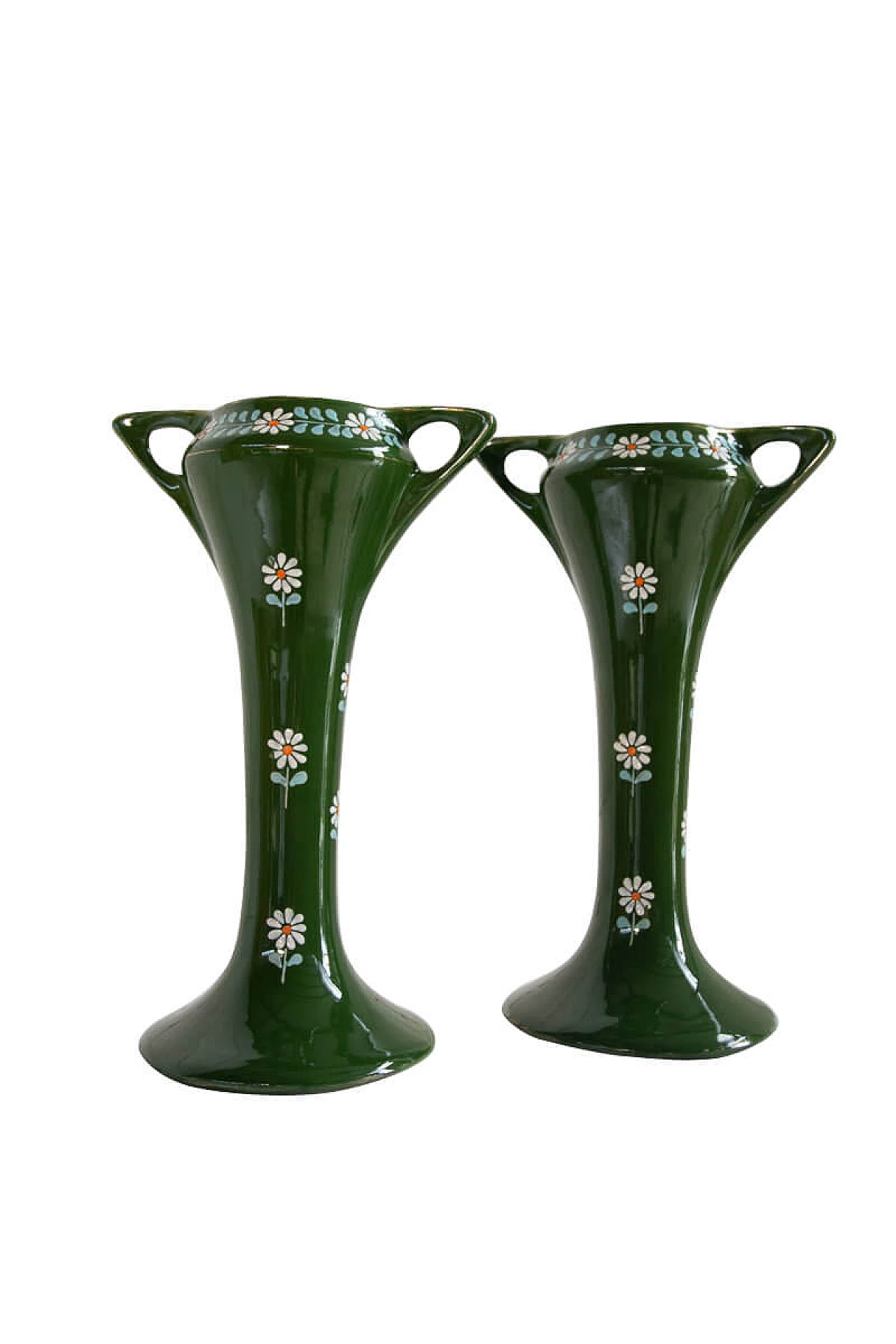 Coppia vasi in Barboutine Art Nouveau, inizio '900 1199541