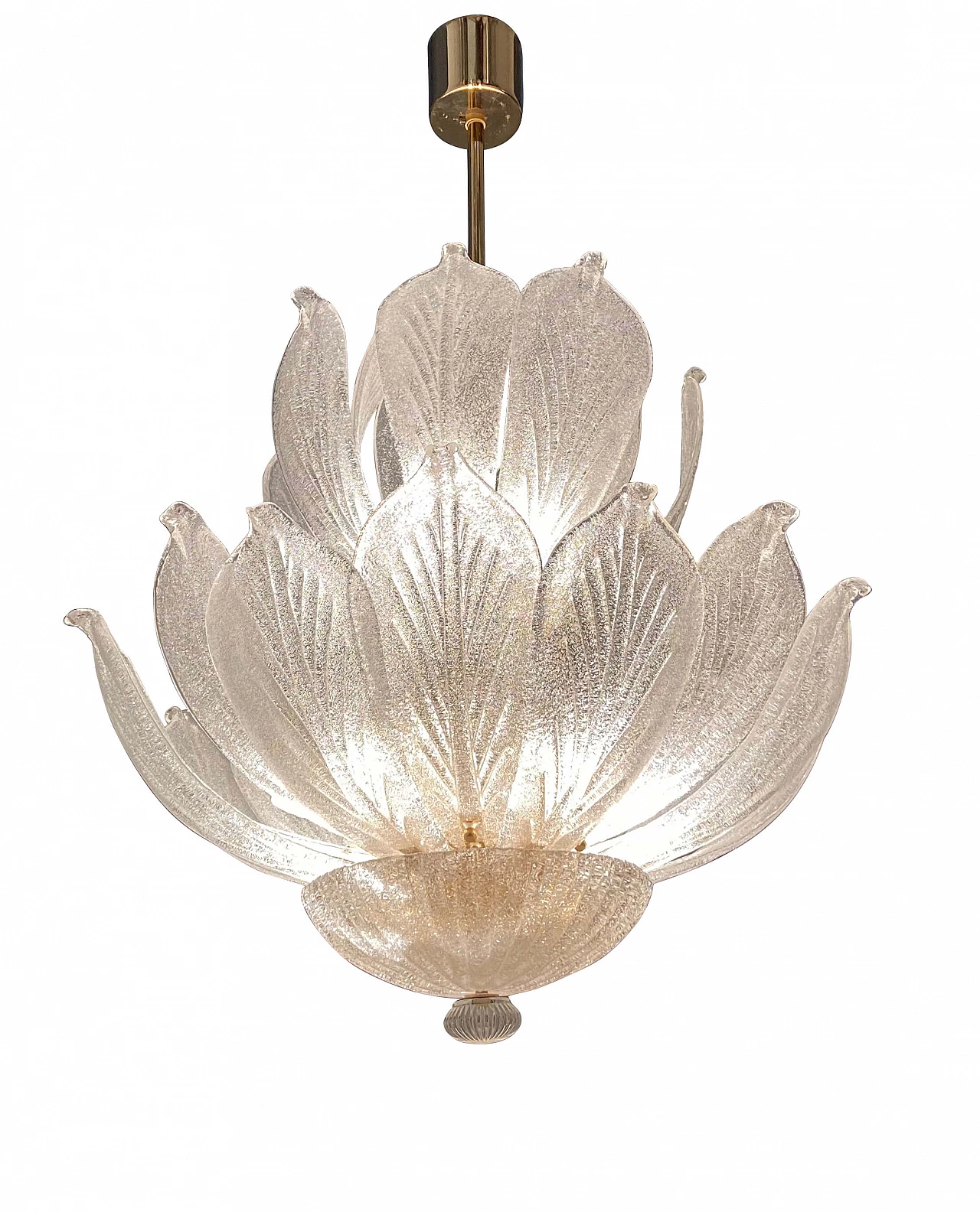 Flower-shaped Murano glass chandelier, 1970s 1199799