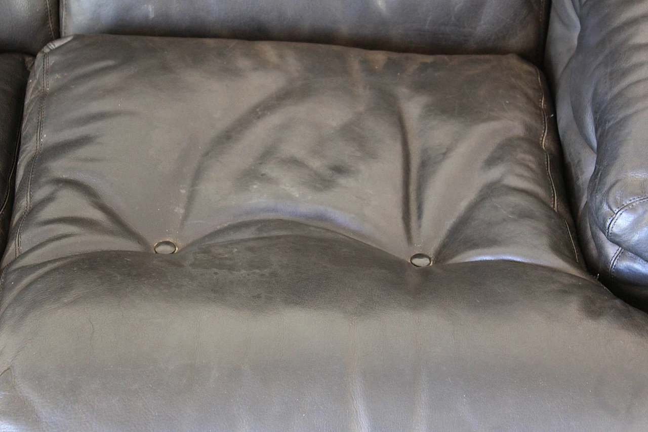 Coronado sofa by Afra and Tobia Scarpa for B&B in vintage brown leather, 1960s 1199803