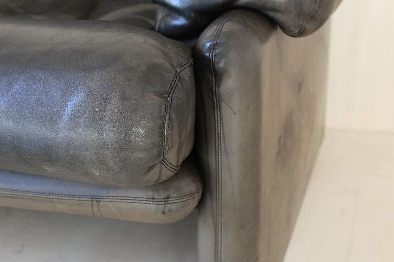 Coronado sofa by Afra and Tobia Scarpa for B&B in vintage brown leather, 1960s 1199808