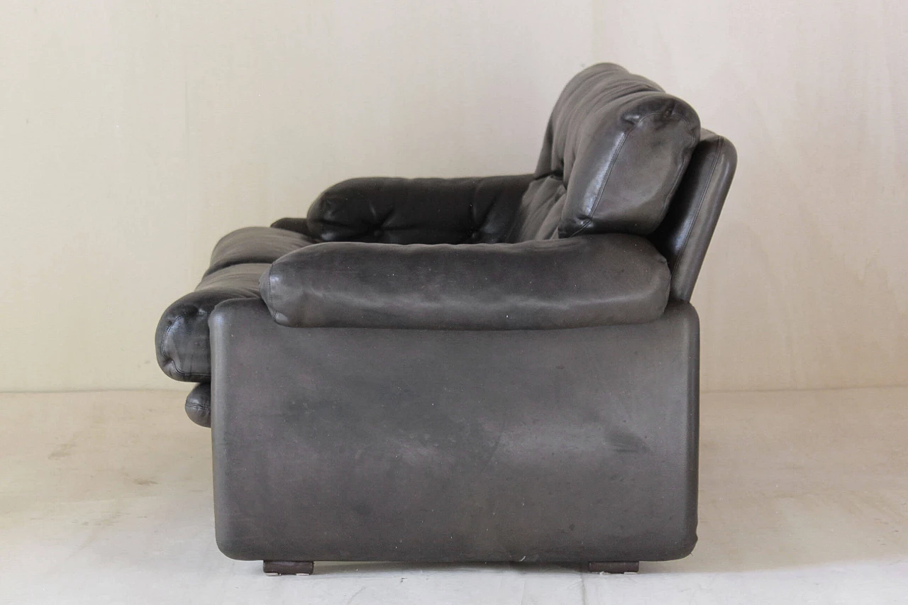 Coronado sofa by Afra and Tobia Scarpa for B&B in vintage brown leather, 1960s 1199822