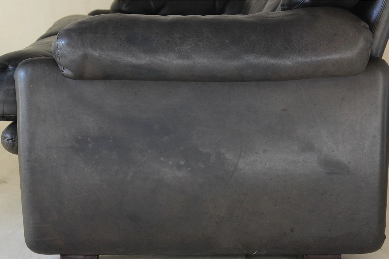 Coronado sofa by Afra and Tobia Scarpa for B&B in vintage brown leather, 1960s 1199823