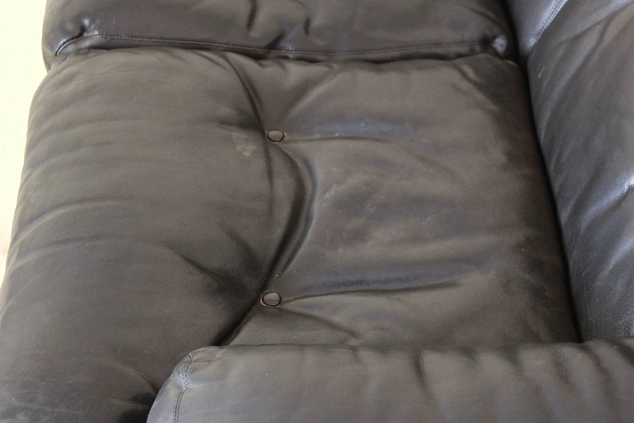 Coronado sofa by Afra and Tobia Scarpa for B&B in vintage brown leather, 1960s 1199827