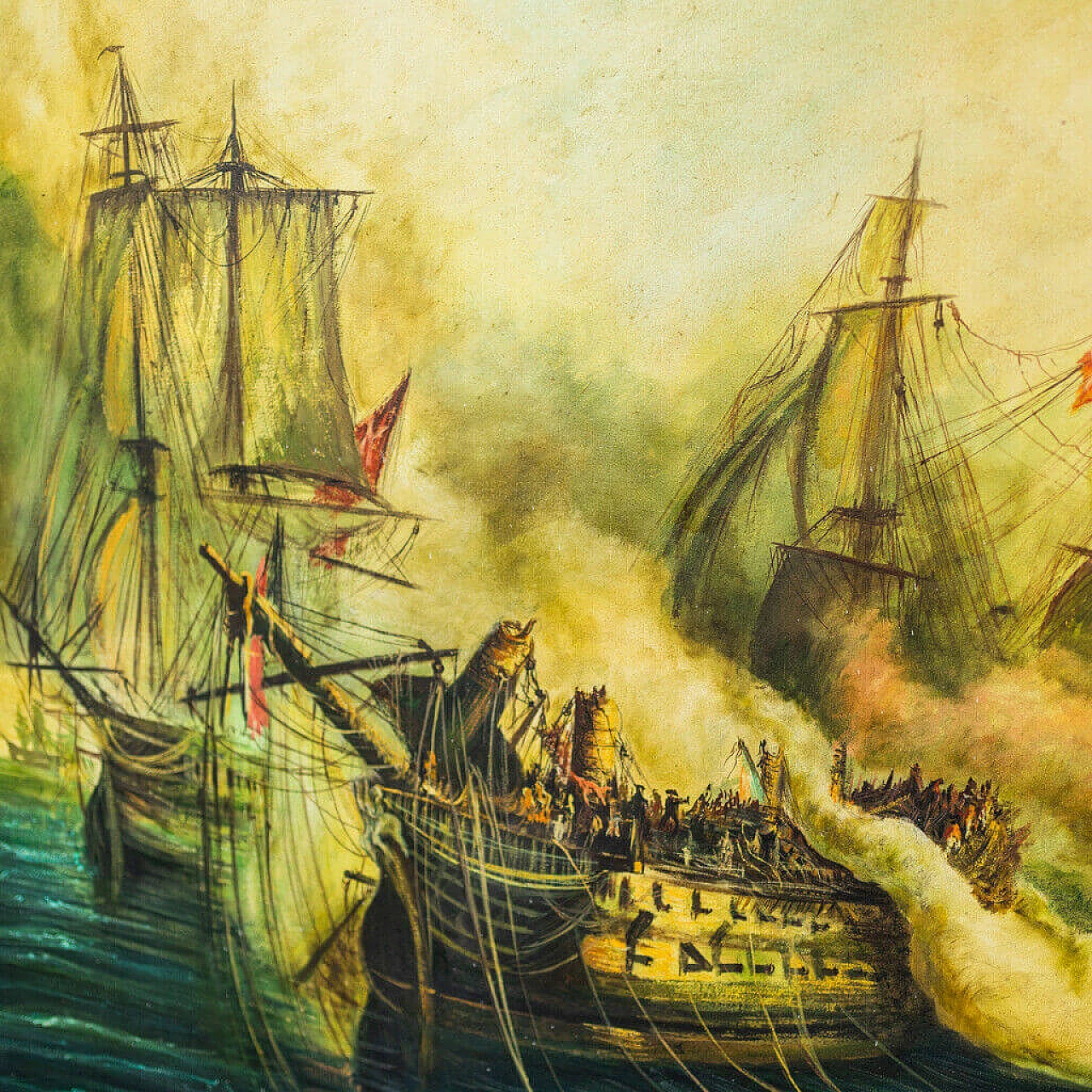 Painting of the Battle of Trafalgar by Barnaba, 70s 1199934