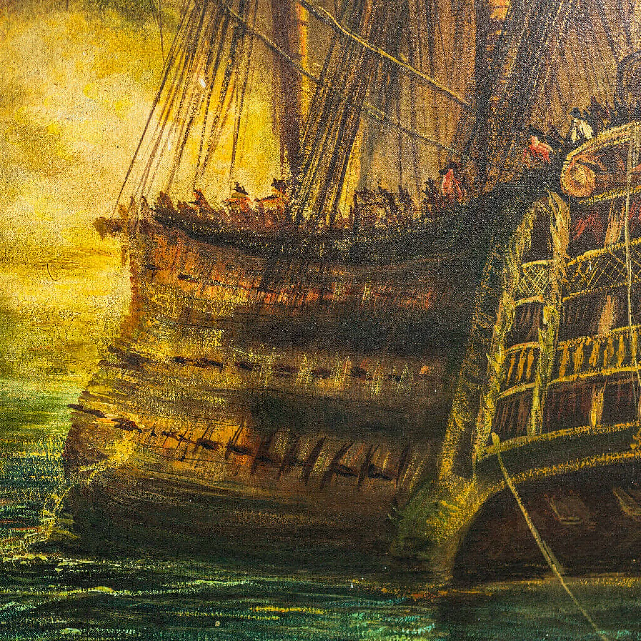 Painting of the Battle of Trafalgar by Barnaba, 70s 1199935