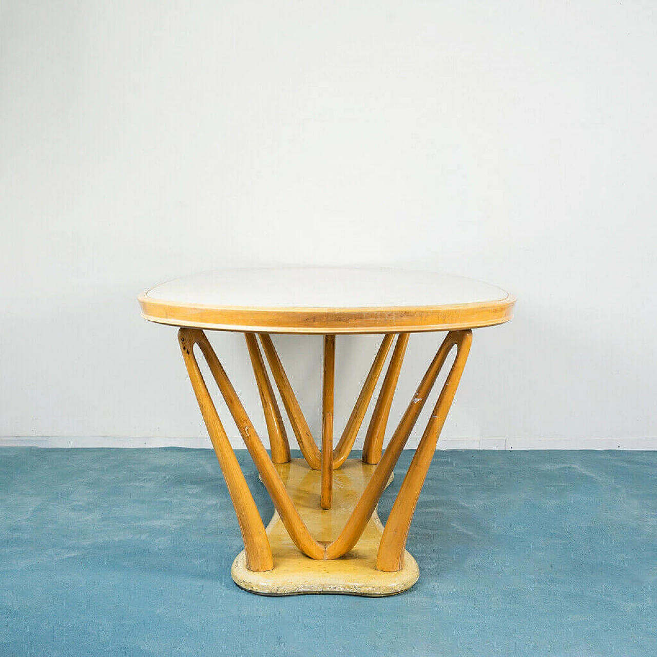 Tavolo da pranzo con 6 sedie di Vittorio Dassi, anni '40 1199949