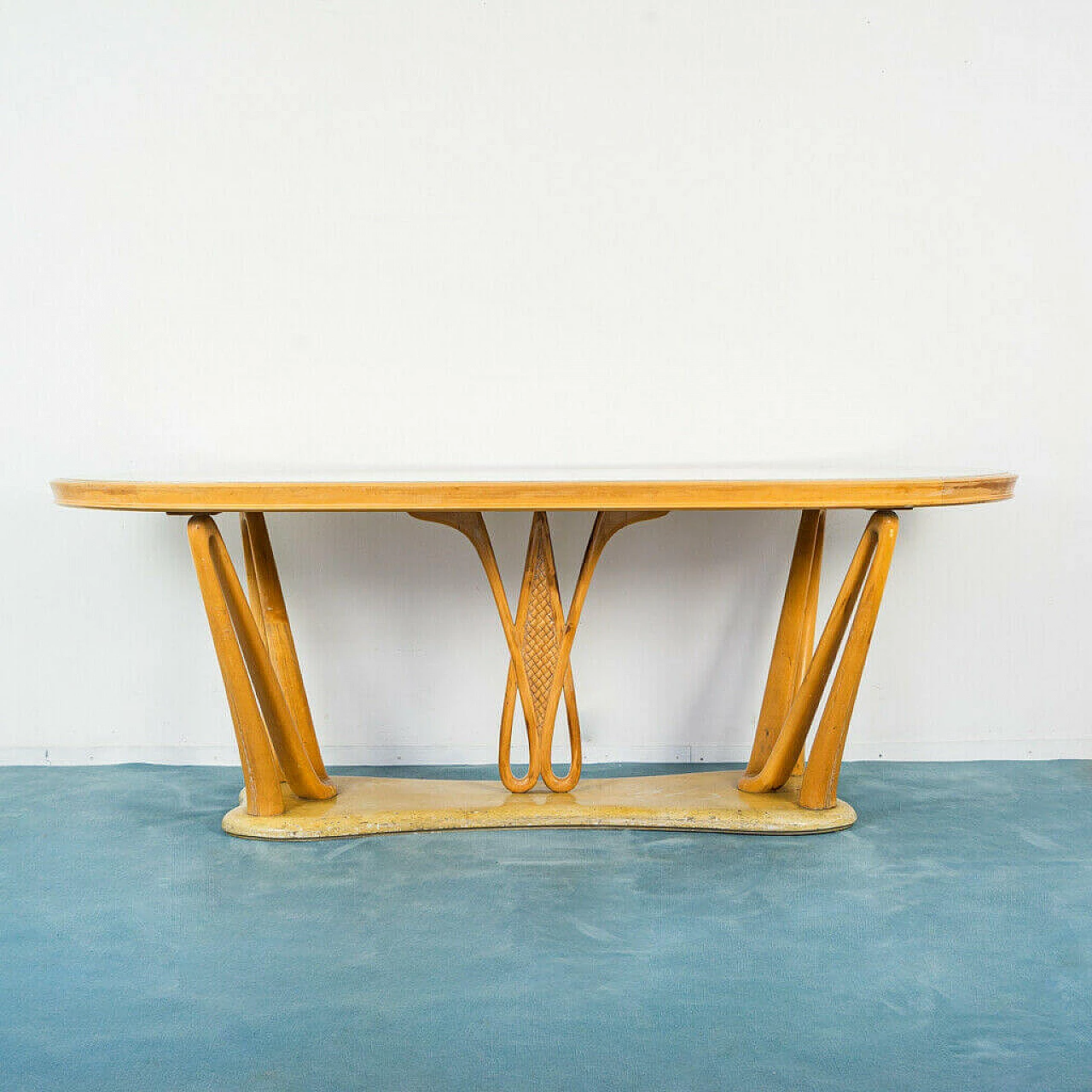 Dining table with 6 chairs by Vittorio Dassi, 1940s 1199950