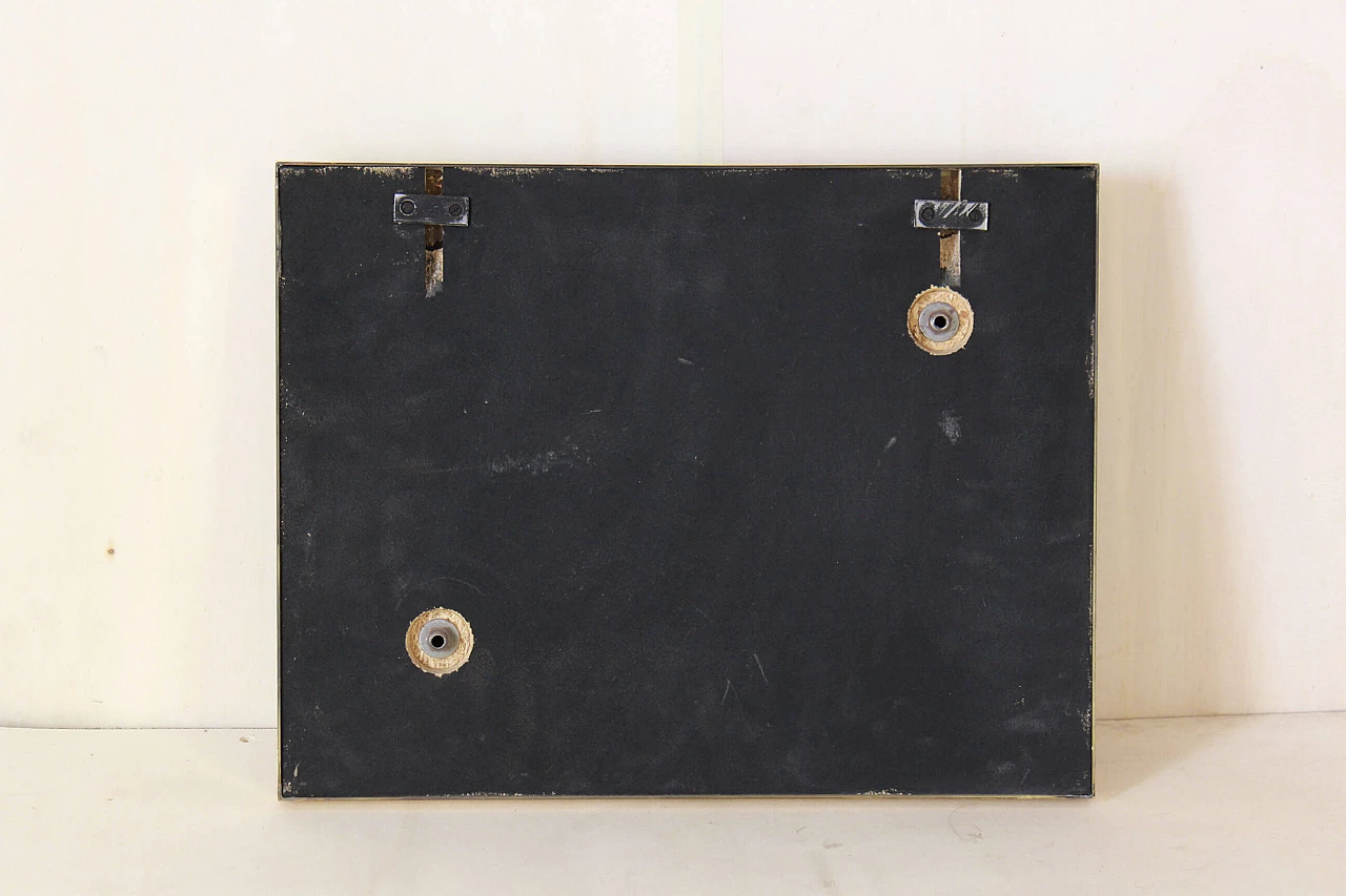 Appendiabiti vintage in ottone e vetro specchiato, anni '70 1200065