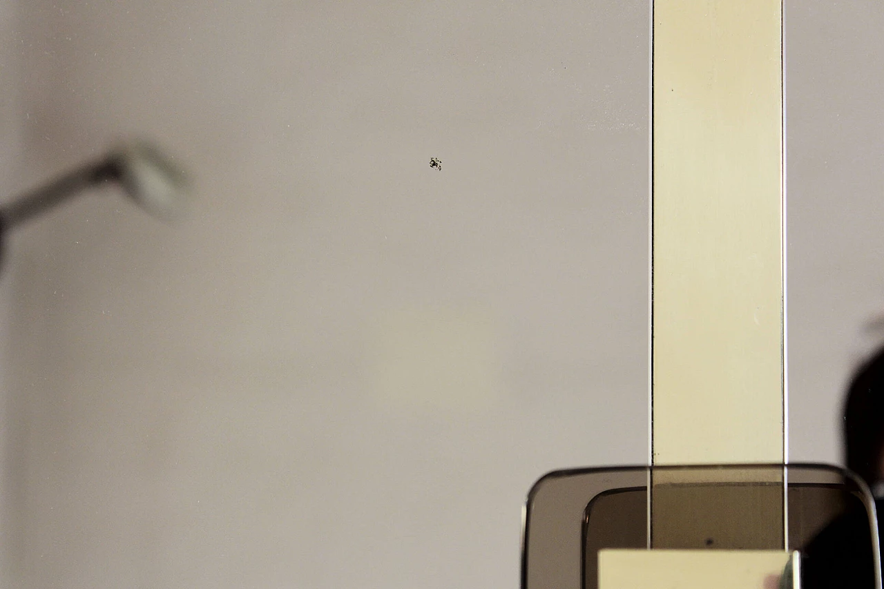 Appendiabiti vintage in ottone e vetro specchiato, anni '70 1200072