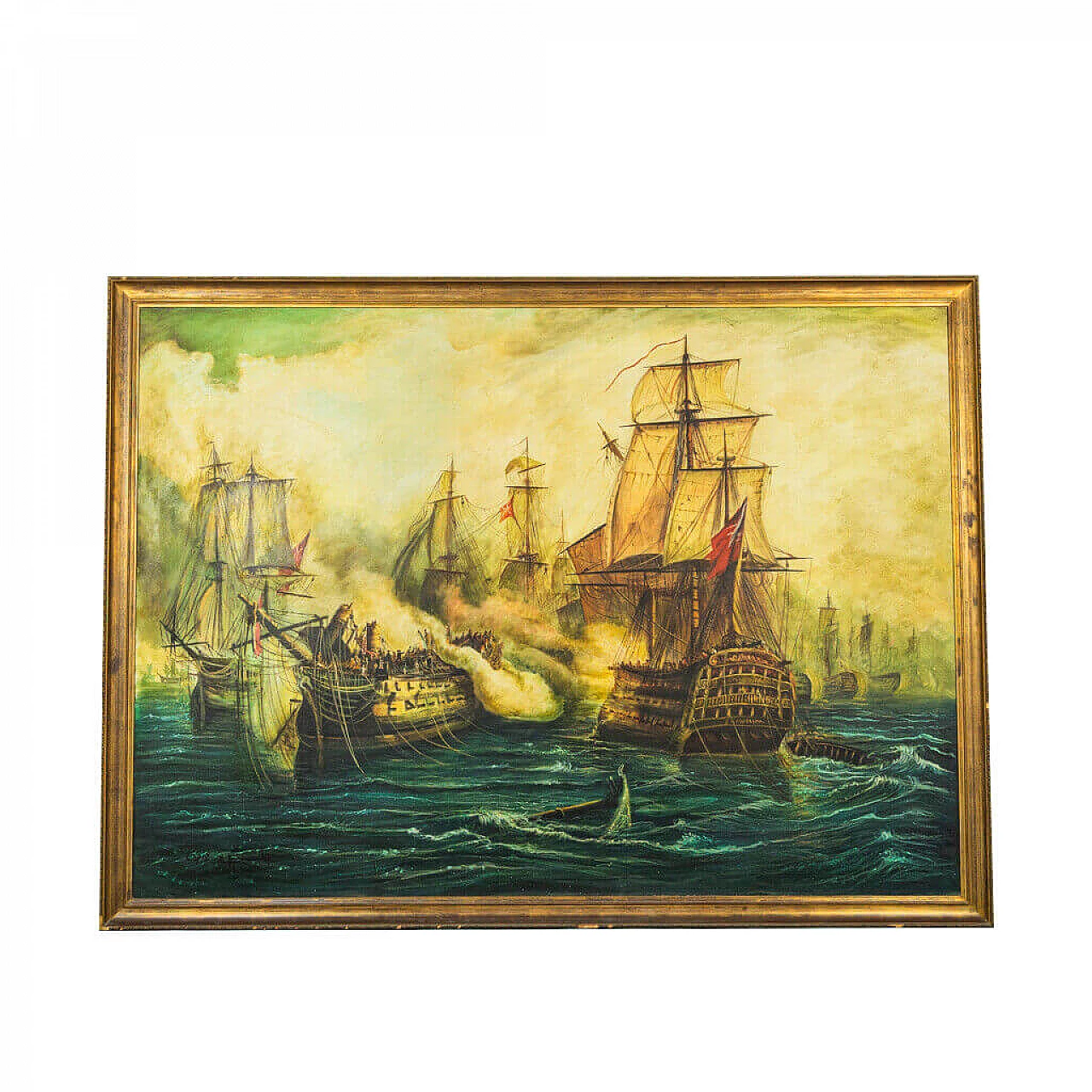 Painting of the Battle of Trafalgar by Barnaba, 70s 1200134