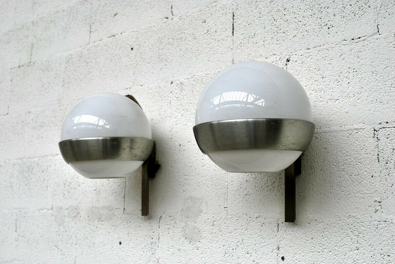 Pair of wall sconces by Pia Guidetti Crippa for Lumi, 70s 1200288