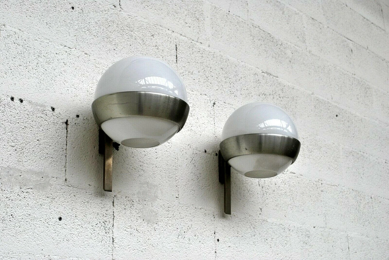 Pair of wall sconces by Pia Guidetti Crippa for Lumi, 70s 1200294