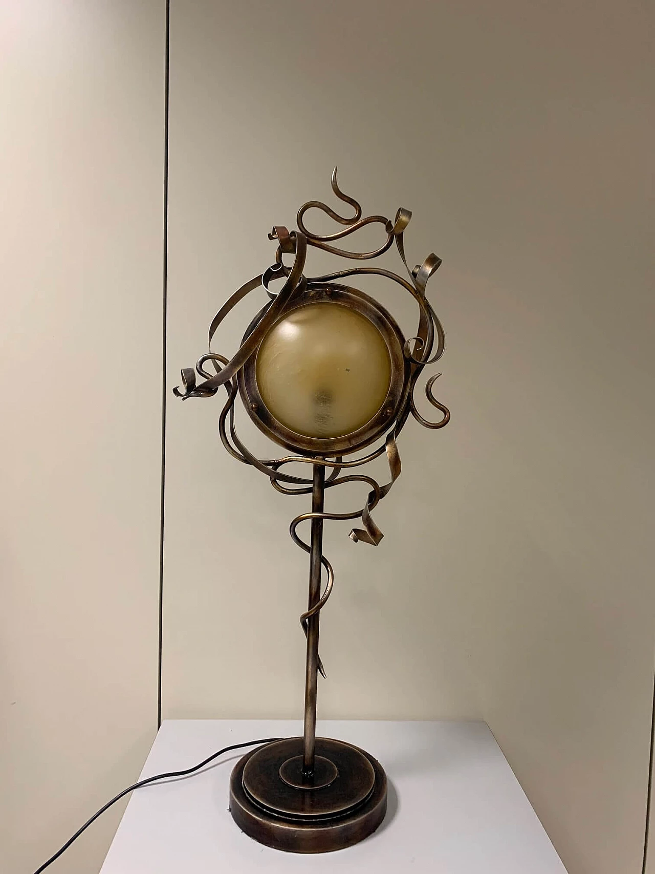 Wrought iron table lamp by Leeazanne for Lam Lee Group, 1990s 1200449
